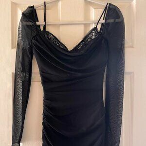 House of CB - Katerina Black Maxi Dress/ Size XS